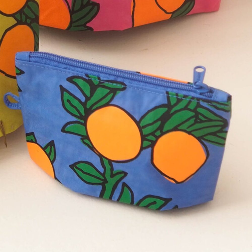NWOT Baggu Go Pouch Small - Orange Tree Periwinkle - Picture 8 of 10